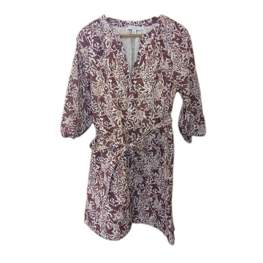 Ann Taylor Weekend Collection Floral Puff Sleeve Dress